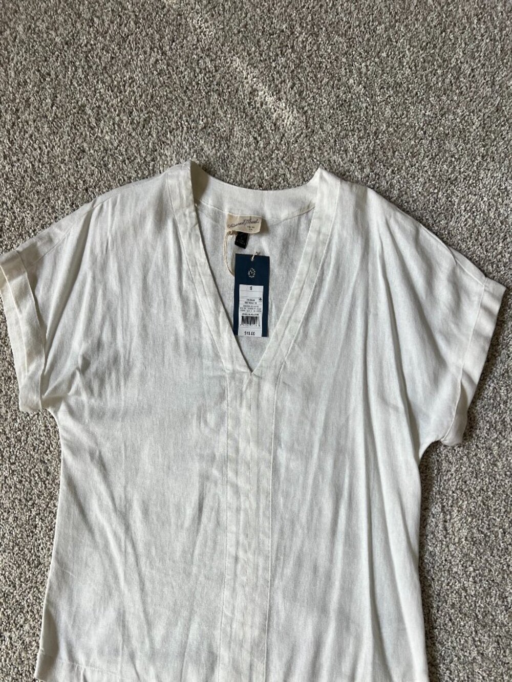 Target | White Short-Sleeve Linen Shirt | Size Small